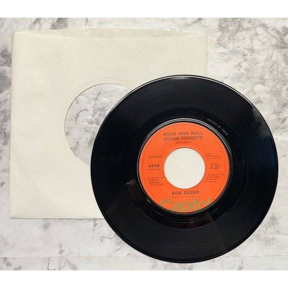 Bob Seger Rock and Roll Never Forgets / The Fire Down Below 45 Capitol 4449 - Picture 3 of 6